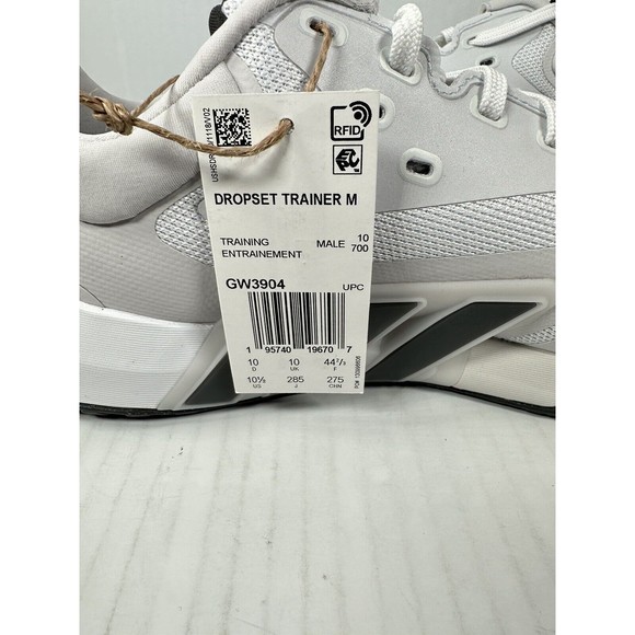 Adidas Dropset Trainer Low White Gray Shoes Mens Size 10.5 GW3904 BRAND NEW main image 5